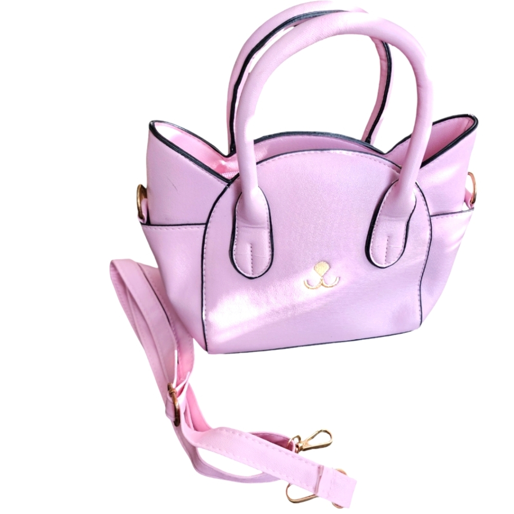Fun Cat Satchel in Pink 3-Way Bag Fashion Brand NWOT